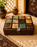 جعبه چوبی نماکاشی گالری مهرآذین طرح سنتی ۴