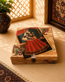 جعبه چوبی دکوپاژ سوخته گالری مهرآذین