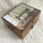 جعبه خیاطی چوبی ۲ طبقه گالری مهرآذین