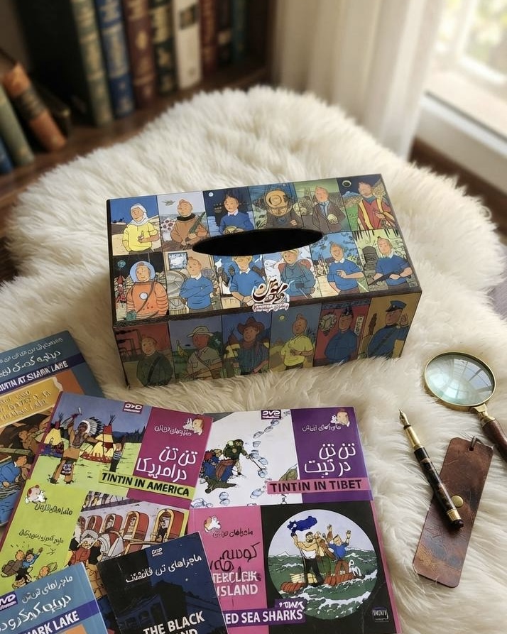 جعبه دستمال چوبی گالری مهرآذین