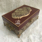 جعبه لاکچری چوبی زرشکی گالری مهرآذین