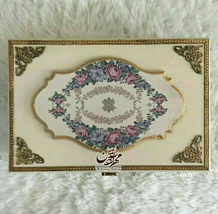 جعبه لاکچری چوبی کرم گالری مهرآذین کد ۳۰۷