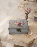 جعبه هدیه چوبی طرح گل گالری مهرآذین