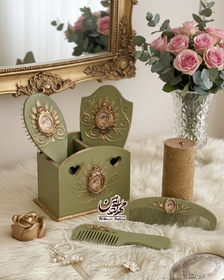 استند چوبی لوازم آرایش گالری مهرآذین