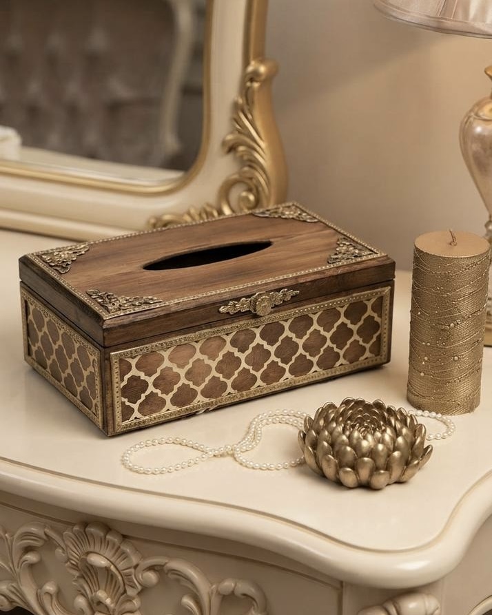 جعبه دستمال چوبی گالری مهرآذین