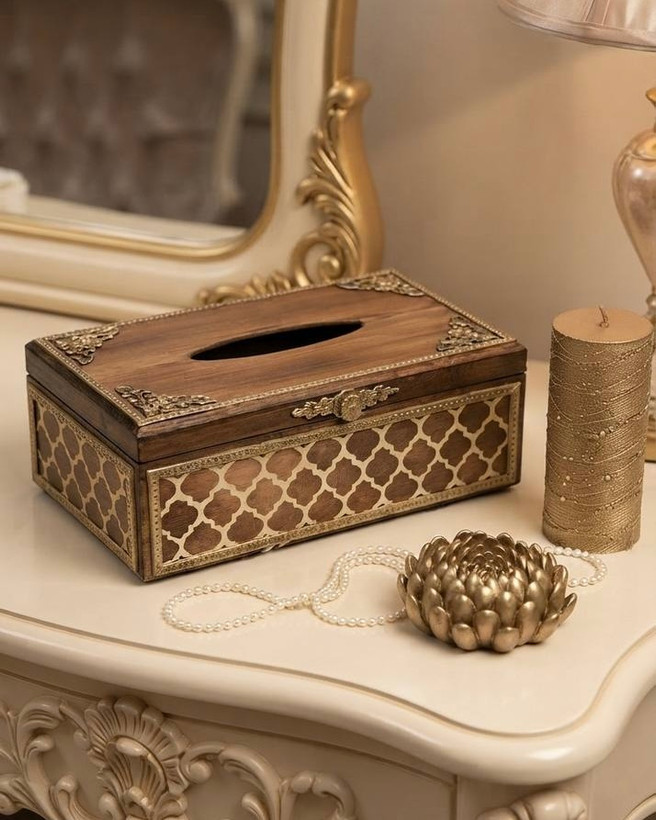 جعبه دستمال چوبی گالری مهرآذین