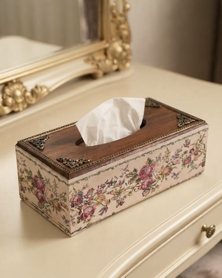 جعبه دستمال چوبی گالری مهرآذین