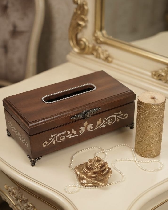 جعبه دستمال چوبی گالری مهرآذین
