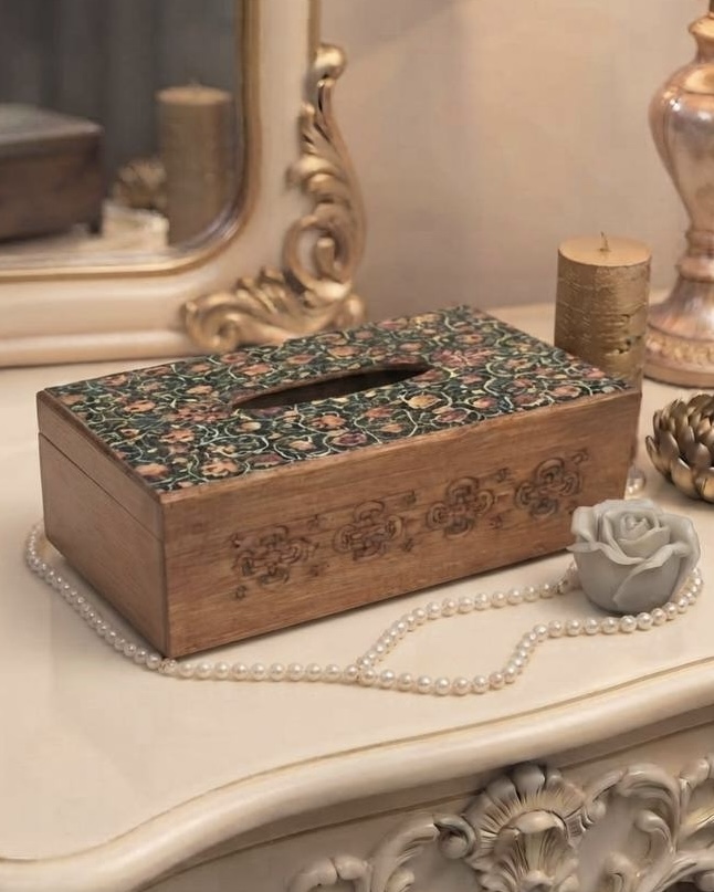 جعبه دستمال چوبی گالری مهرآذین