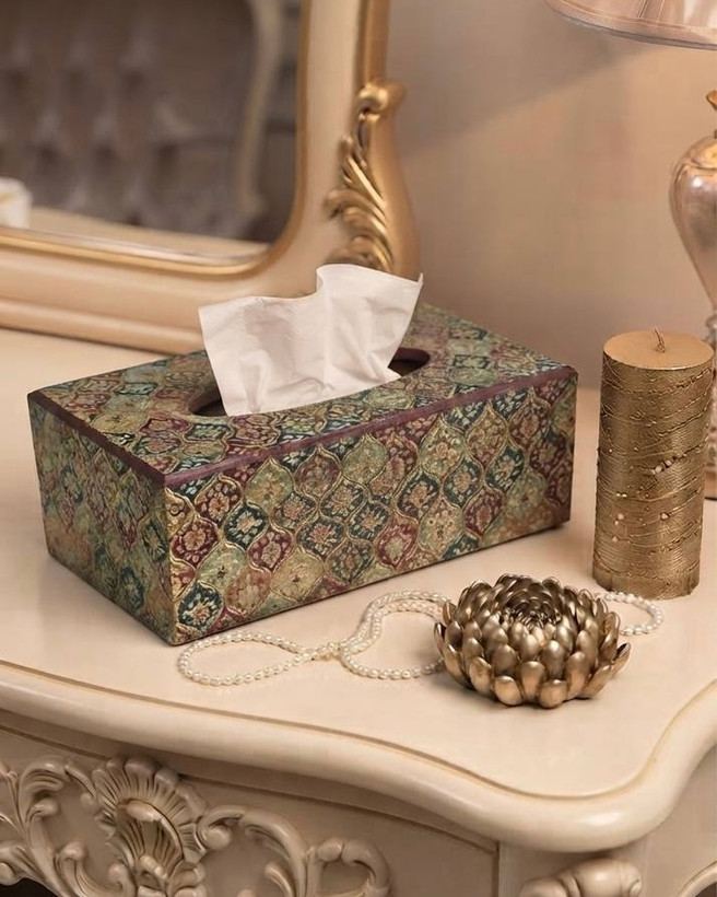 جعبه دستمال چوبی گالری مهرآذین