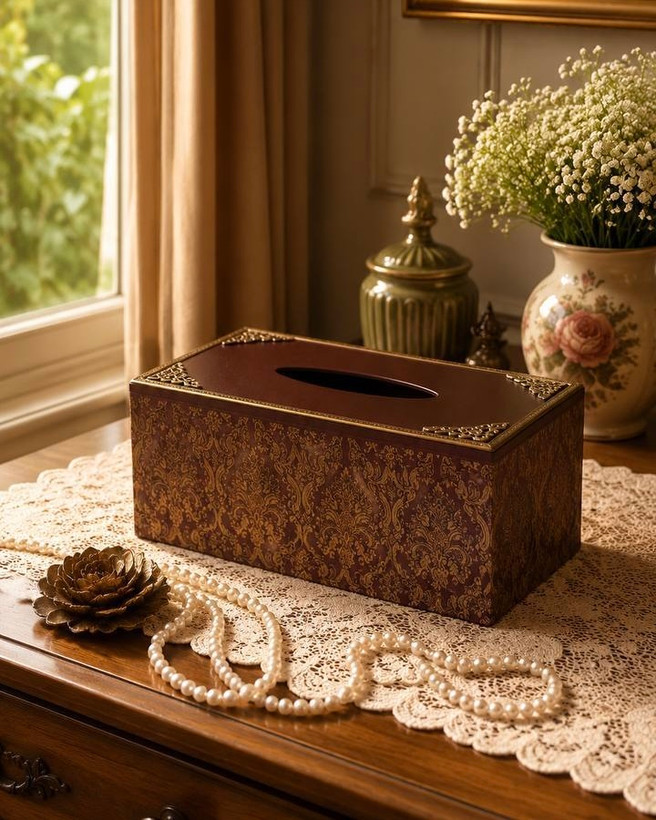جعبه دستمال چوبی گالری مهرآذین