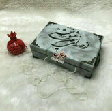 جعبه هدیه چوبی طرح ماربل گالری مهرآذین